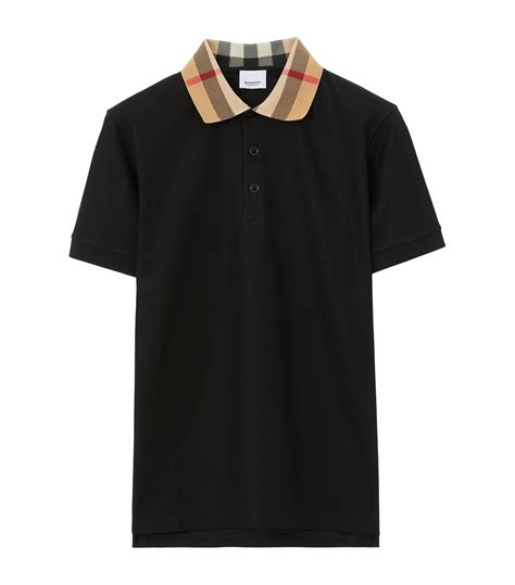 burberry check collar polo shirt|burberry shirts price range.